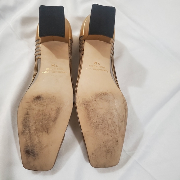J. Renee Dressy Heels Gold Mesh 7M - Picture 8 of 13